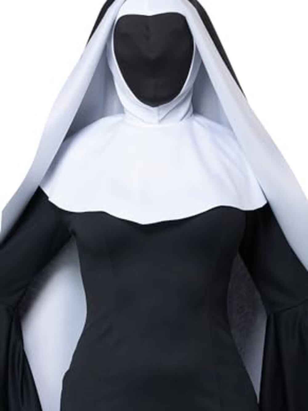Women's Bad Habit Costume Dress Veil Hood Capelet Halloween - Picture 5 of 6